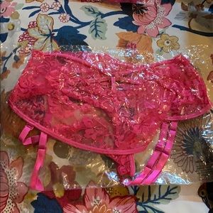 Frederick’s pink garter panty~M